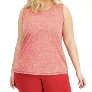 ID Ideology Women’s Plus Size Keyhole-Back Tank Top Resort Coral 3X